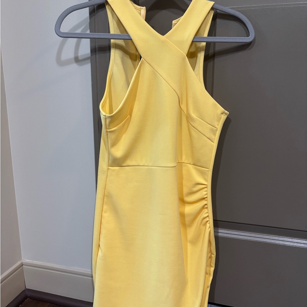 Blue Blush Yellow Mini Dress